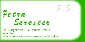 petra serester business card